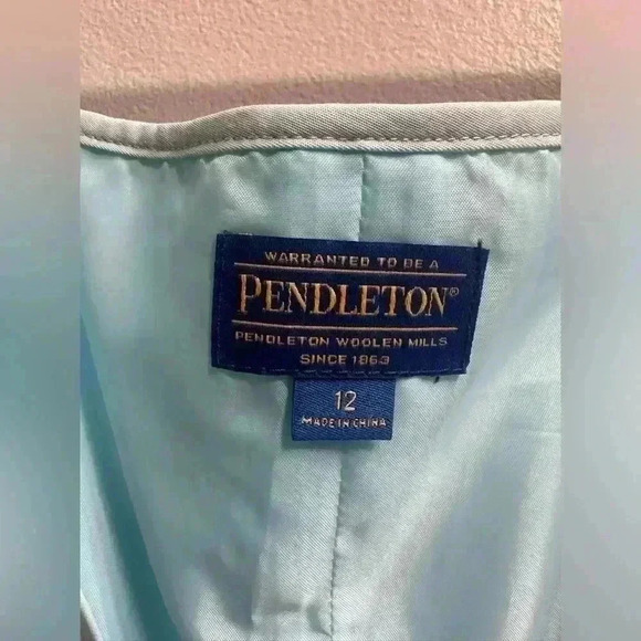 NEW | Pendleton Square Neck Jumper Shift Dress | Light Blue | Women’s 12 - Picture 6 of 9